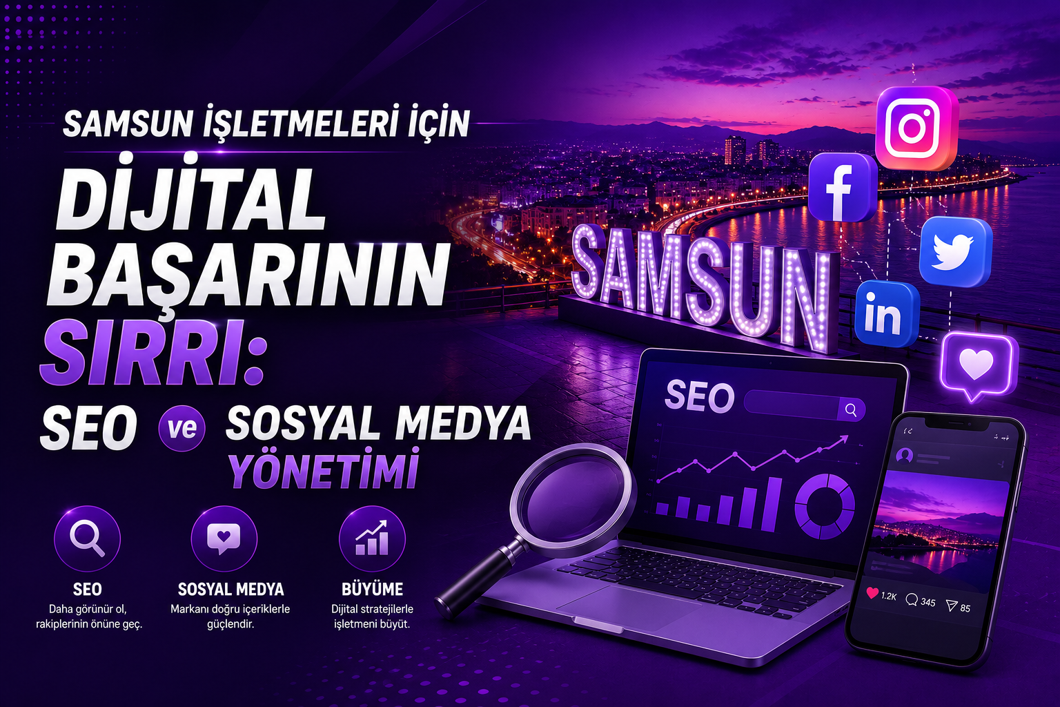 Samsun İşletmeleri İçin Dijital Başarının Sırrı: SEO ve Sosyal Medya Yönetimi