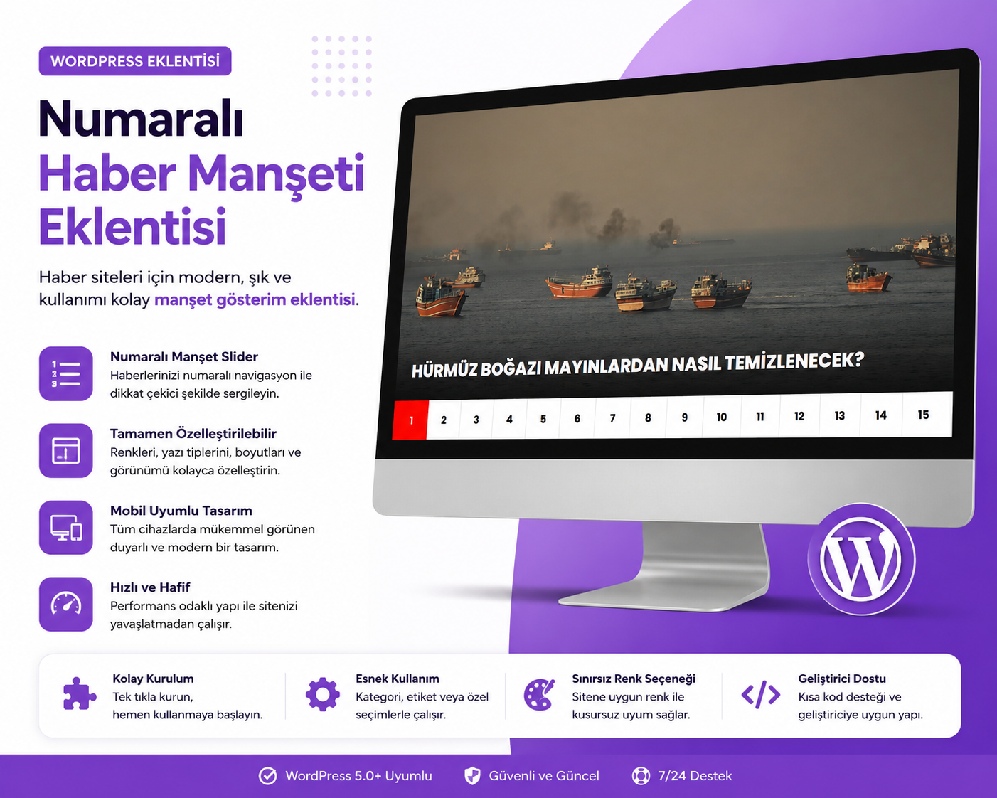 Wordpress Numaralı Haber Manşeti Eklentisi