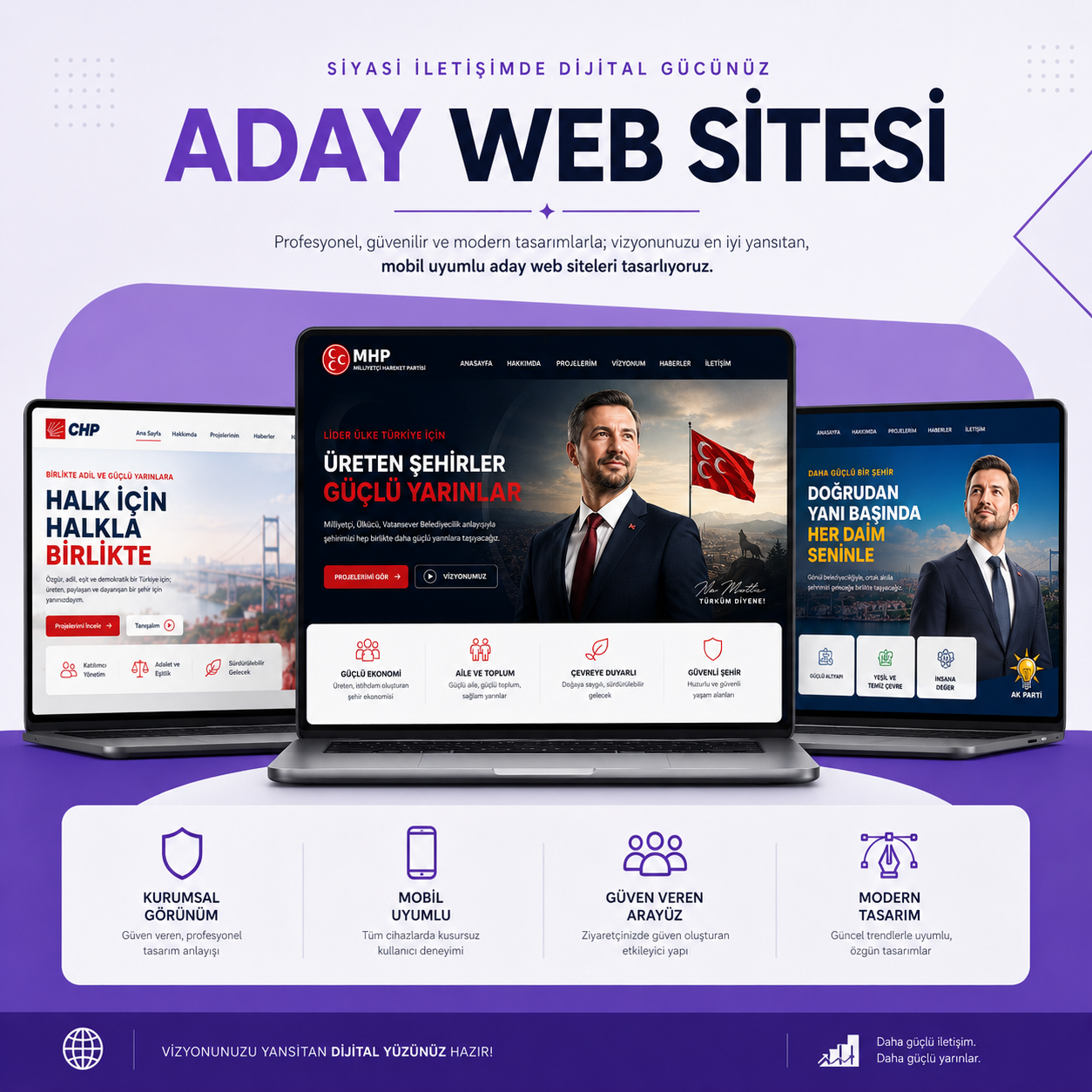 Aday Web Sitesi Tasarımı | Seçim Kampanyaları İçin Profesyonel Web Site